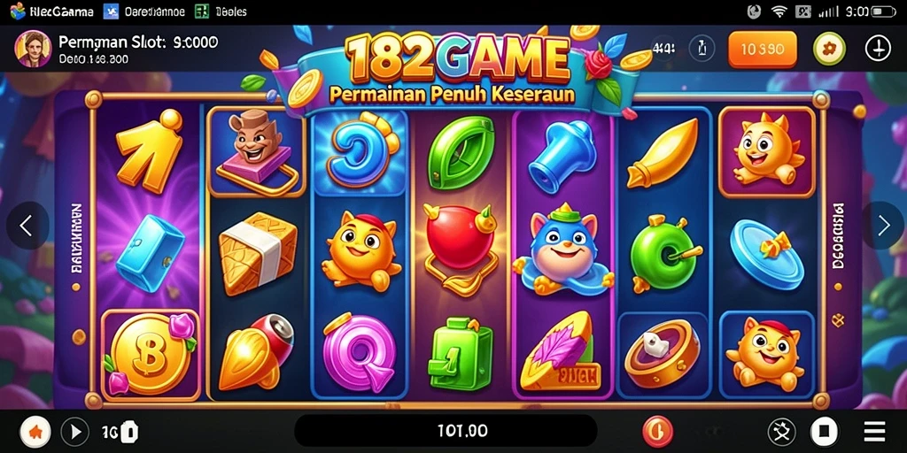 Tampilan gameplay Slot yang seru dan interaktif di 182GAME.