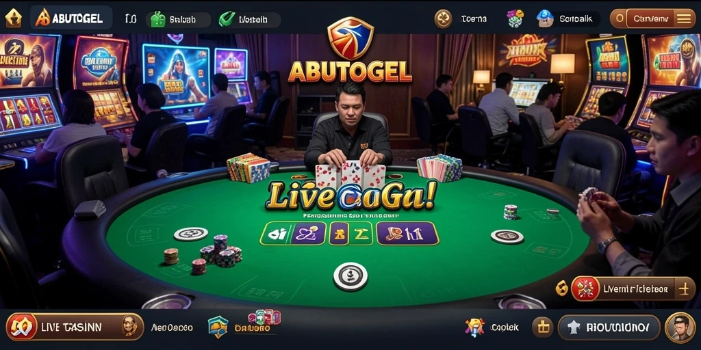 Tampilan gameplay Live Casino ABUTOGEL yang mengasyikkan dan interaktif.