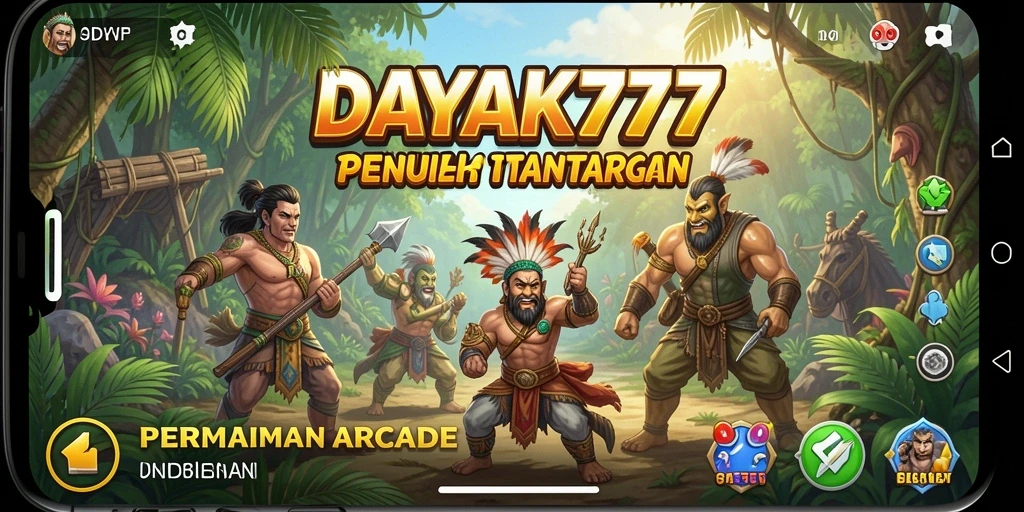Tampilan gameplay seru dari DAYAK777 dengan efek visual menawan.