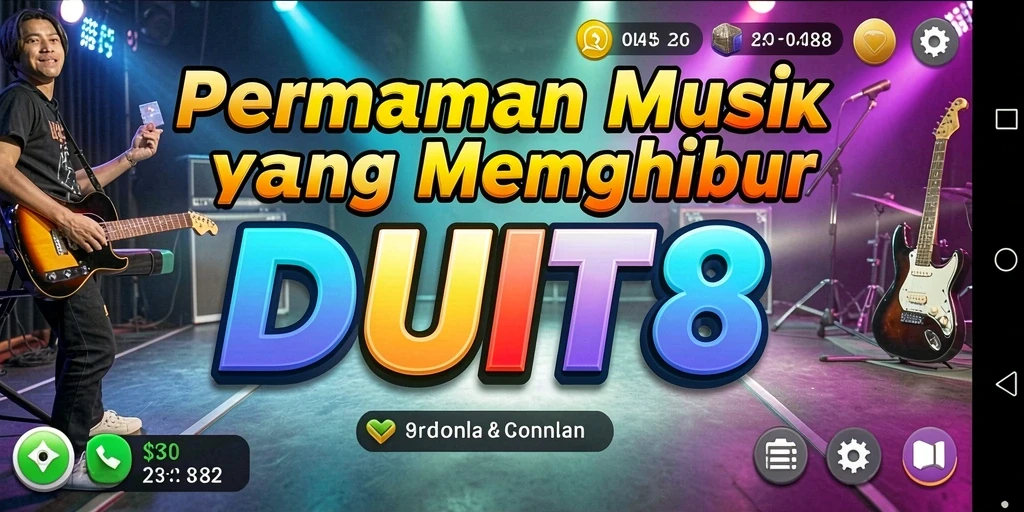 Tampilan gameplay <strong>DUIT8</strong> yang penuh warna dan interaktif dalam bermain musik.