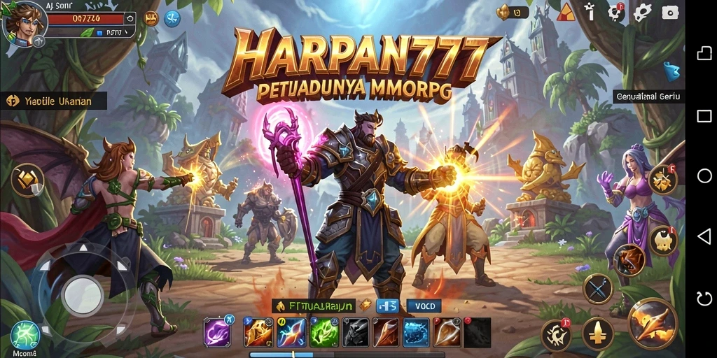 Tampilan gameplay <strong>HARAPAN777</strong> yang menakjubkan dalam setting MMORPG.