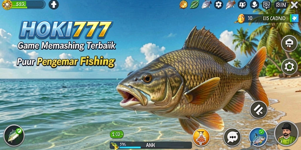 Gameplay seru HOKI777 dengan berbagai pilihan lokasi memancing.