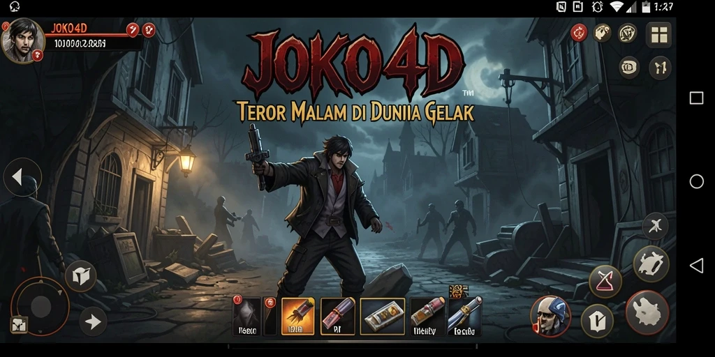 Tampilan gameplay seram di JOKO4D dengan atmosfer mencekam.