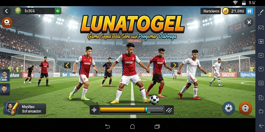 Screenshot gameplay LUNATOGEL yang menunjukkan aksi seru di lapangan.