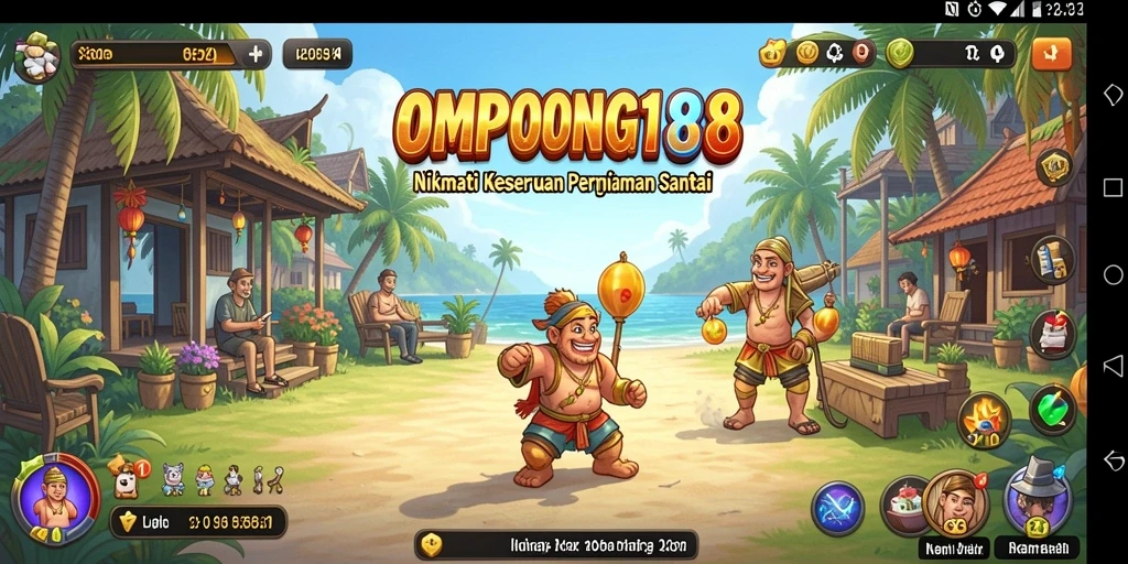 Tampilan gameplay OMPONG188 yang seru dan penuh warna.
