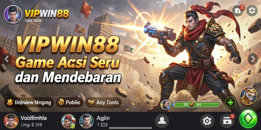 Screenshot gameplay VIPWIN88 dengan aksi menegangkan dan karakter dinamis.