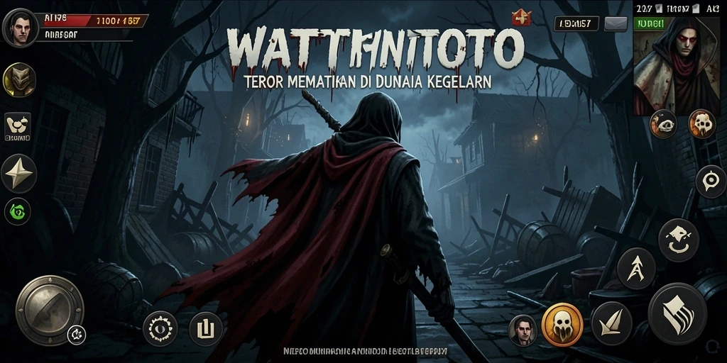 Screenshot gameplay menegangkan di <strong>WATITOTO</strong> menunjukkan suasana mencekam dan kegelapan yang menyelimuti.